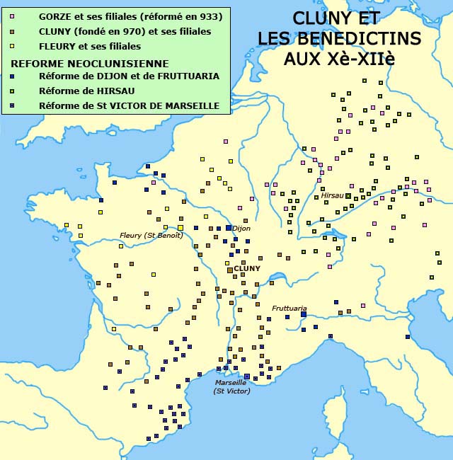 Klasztory Benedyktynów w Europie w X-XII wieku